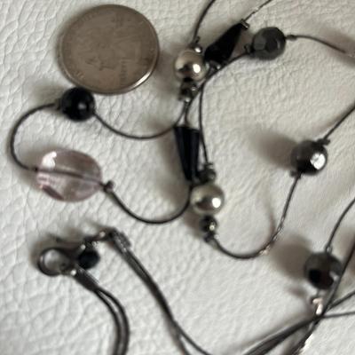 Beaded Necklace and Earrings Set