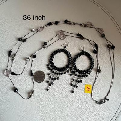 Beaded Necklace and Earrings Set