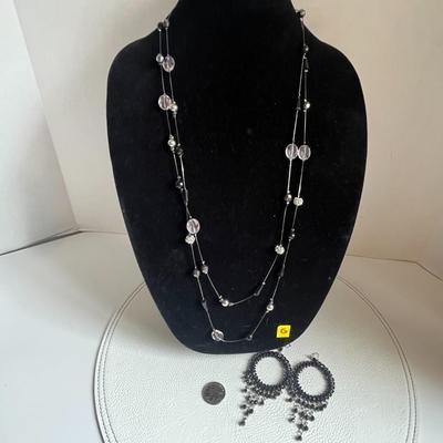 Beaded Necklace and Earrings Set