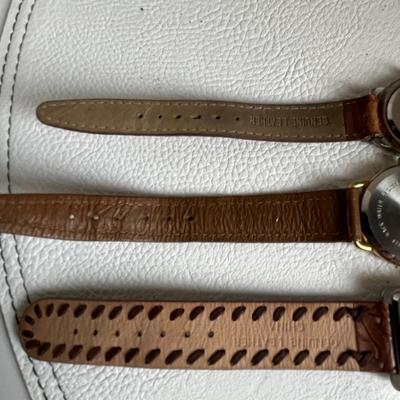 Set of 3 Watches with Leather Bands
