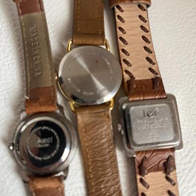 Set of 3 Watches with Leather Bands