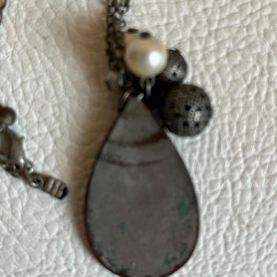 Necklace With Hanging Earrings