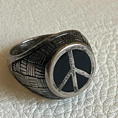 Peace Symbol Ring size 6.5