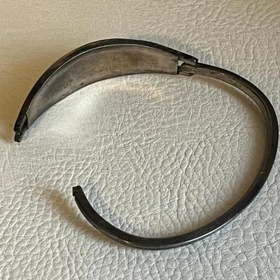 Mexican Abalone Inlay Bangle/cuff Bracelet with clasp