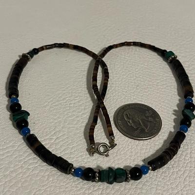 Beaded Necklace With Hanging Earring & Bracelet Set