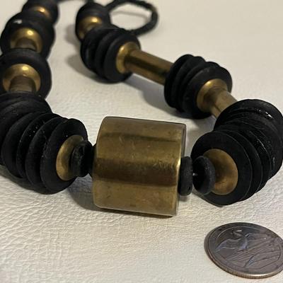 Beaded Necklace With Ring and Broach