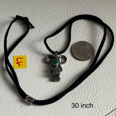 Pendant Necklace on Black String