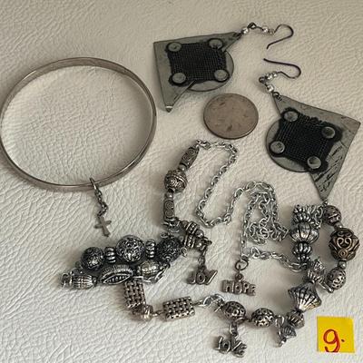 Various Silver-toned Jewelry Pieces