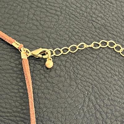 Leather String Wrap Necklace 