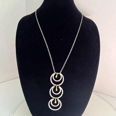 Unique Circle Statement Necklace And Earrings