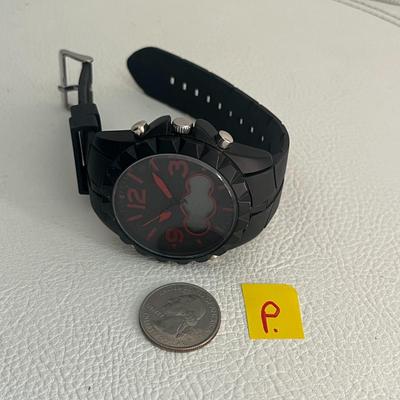 Us Polo Men's Black Red Wristwatch