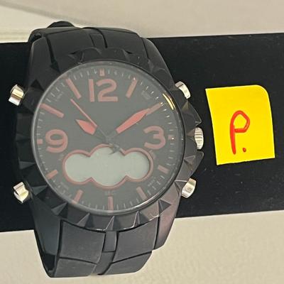 Us Polo Men's Black Red Wristwatch