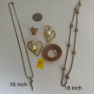 Variety of Gold-Tone Jewelry