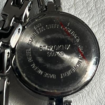 Silvertone & Pink-white-stone-band Watches