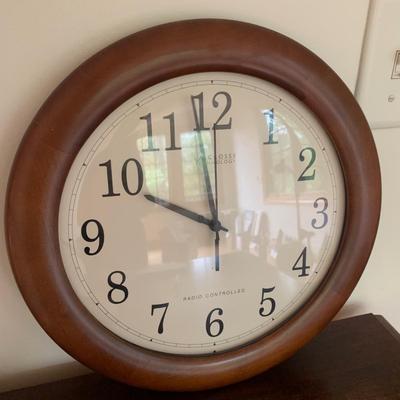 LaCrosse Atomic Wall Clock & Wood Framed Mirror (2B-MK)