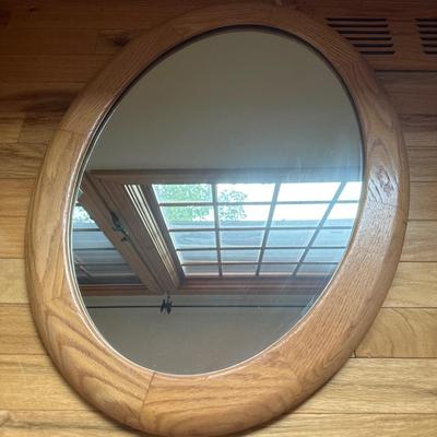 LaCrosse Atomic Wall Clock & Wood Framed Mirror (2B-MK)