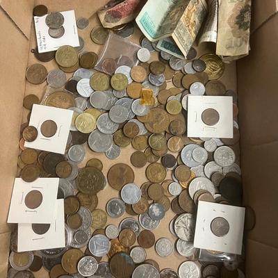 Flat of mostly foreign currency