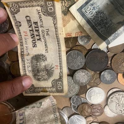Flat of mostly foreign currency