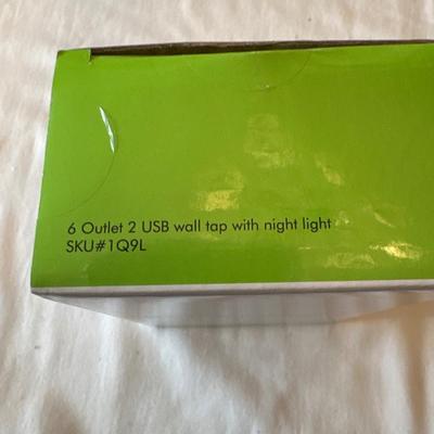 Six outlet USB wall plug-in