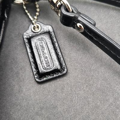 COACH Pleated Black Wristlet Pouch