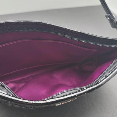 COACH Pleated Black Wristlet Pouch