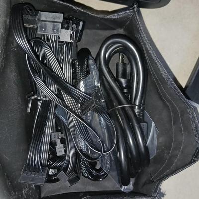 THERMALTTAKE TOWER, KEYBOARD, PC CORDS, FANS