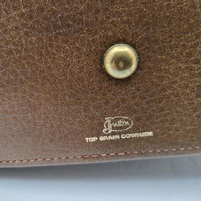 Vintage Justin Cowhide Leather Bag