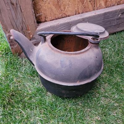 Antique Cast iron camping household tea pot