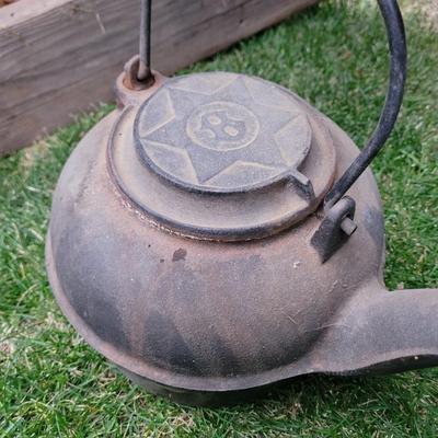 Antique Cast iron camping household tea pot