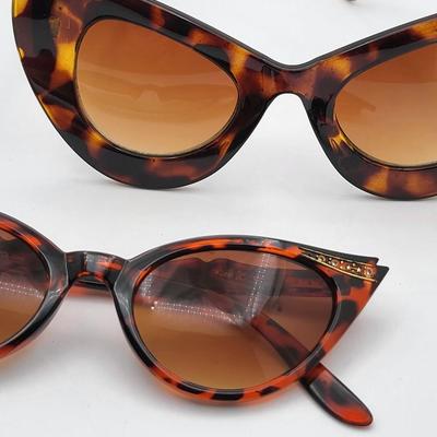 Two Pair Cats Eye Women's Sunglasses
