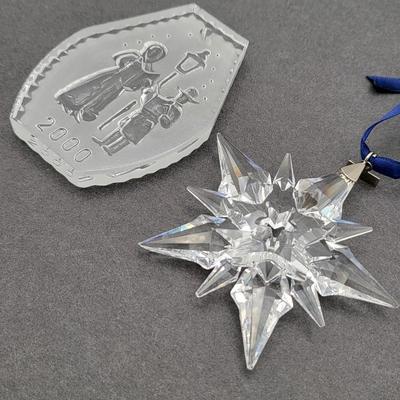 Collectible Crystal Christmas Ornaments (2)
