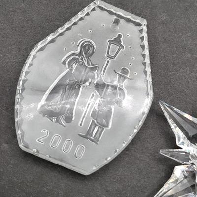 Collectible Crystal Christmas Ornaments (2)
