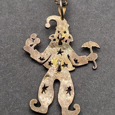 Vintage Sterling Silver Clowns Jewelry 24gr