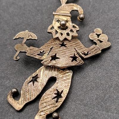 Vintage Sterling Silver Clowns Jewelry 24gr