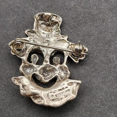 Vintage Sterling Silver Clowns Jewelry 24gr