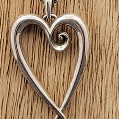 Two Brighton Necklaces Hearts Moon Stone
