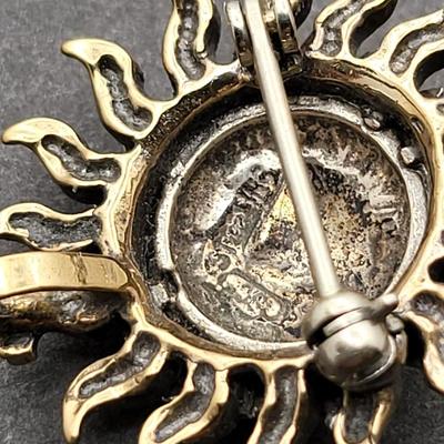 Sun & Moon 925 Earrings Pin Ring 22.5gr