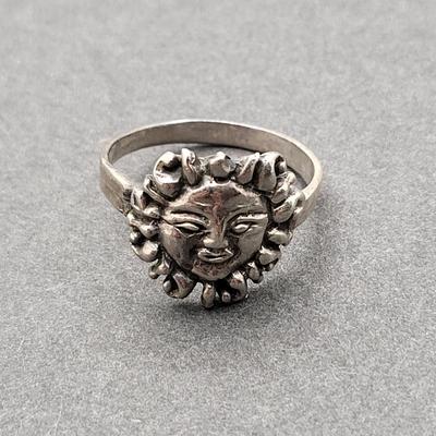 Sun & Moon 925 Earrings Pin Ring 22.5gr