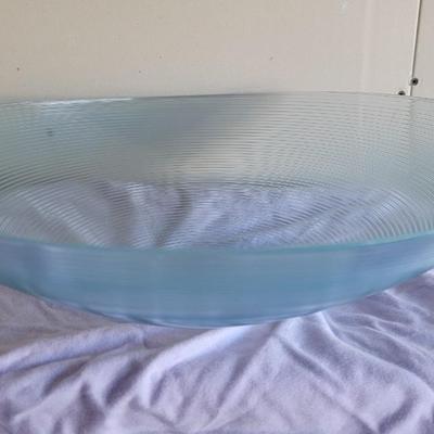 2 Large Glass Bowls
