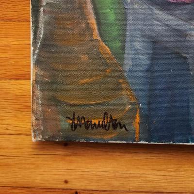 Original Acrylic Cubist-Style Painting