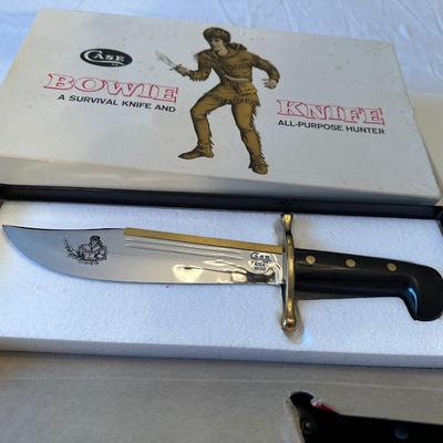 Case W.R. Bowie 1836 Davy Crockett BOWIE knife with Sheath, Box, & Sleeve.