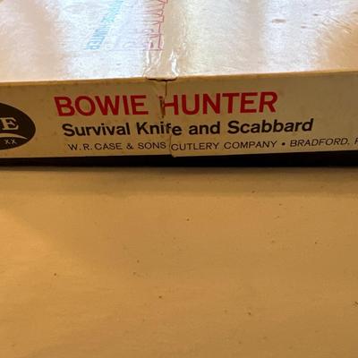 Case W.R. Bowie 1836 Davy Crockett BOWIE knife with Sheath, Box, & Sleeve.