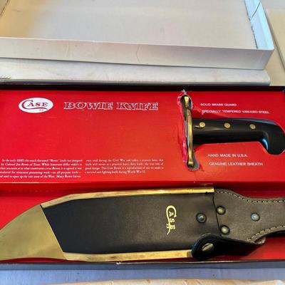 Case W.R. Bowie 1836 Davy Crockett BOWIE knife with Sheath, Box, & Sleeve.