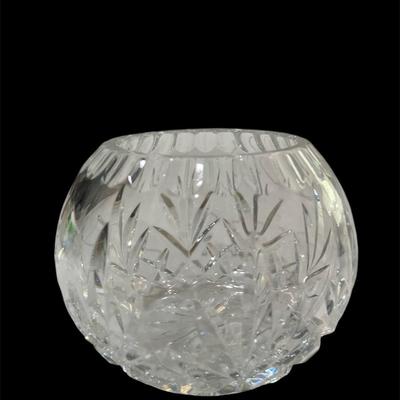 Crystal Rose Bowl #1 - Measurements in photos