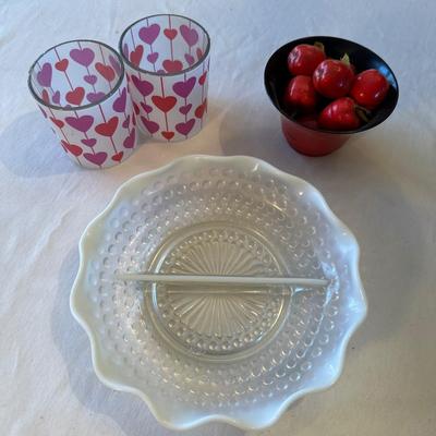 Fenton And two candleholders