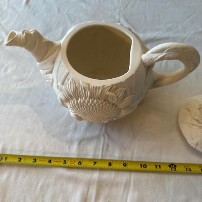 Vintage ceramic unfinished teapot