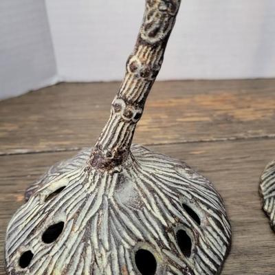 Metal Palm Tree Candle Holders