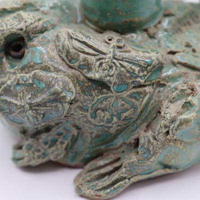 Sculpted Frog Vase Decor