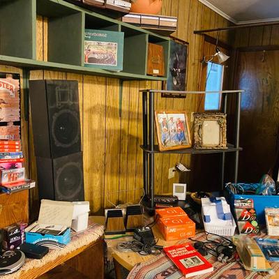 Lot 21: Desk, Green Shelf & More
