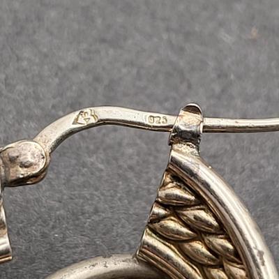 (7) Pairs 925 Pierced Hoop Earrings 44.4gr